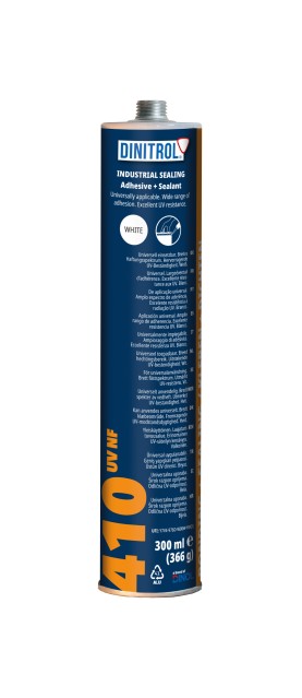 Dinitrol 410 UV NF blanc 300 ml (cartouche) longtemps colle et mastic, adhésif